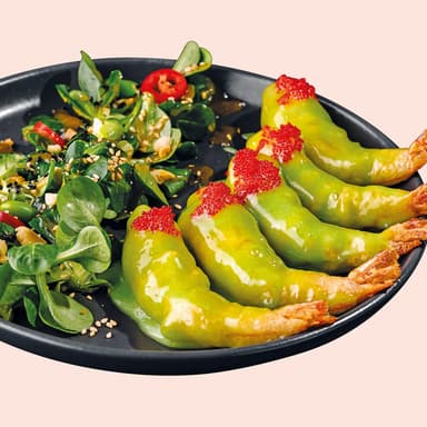 Тигрові креветки в соусі "Солодкий васабі"